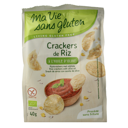 Ma Vie Sans Rijstcrackers met olijfolie glutenvrij bio 40 Gram