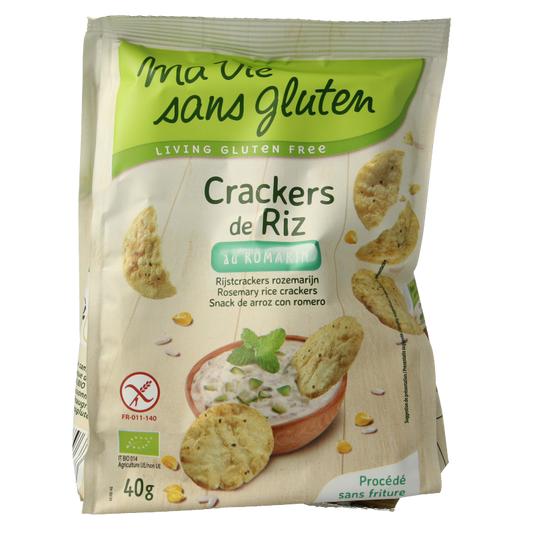 Ma Vie Sans Rijstcrackers rozemarijn glutenvrij bio 40 Gram