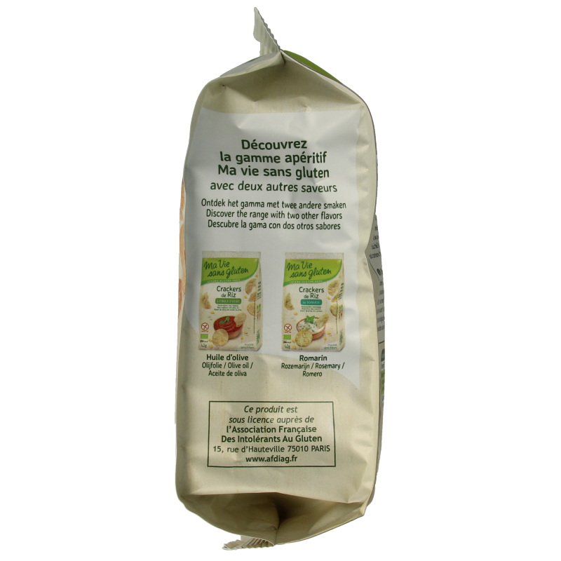 Ma Vie Sans Rijstcrackers sweet chili glutenvrij bio 40 Gram