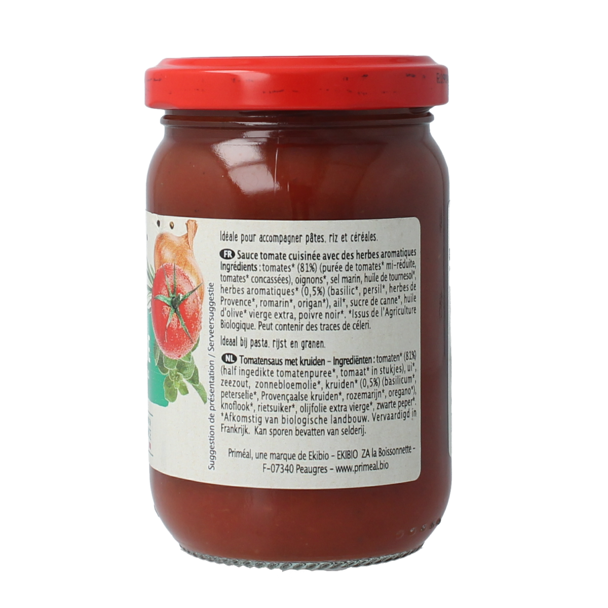Primeal Tomatensaus Provencaalse stijl bio 200.00 Gram