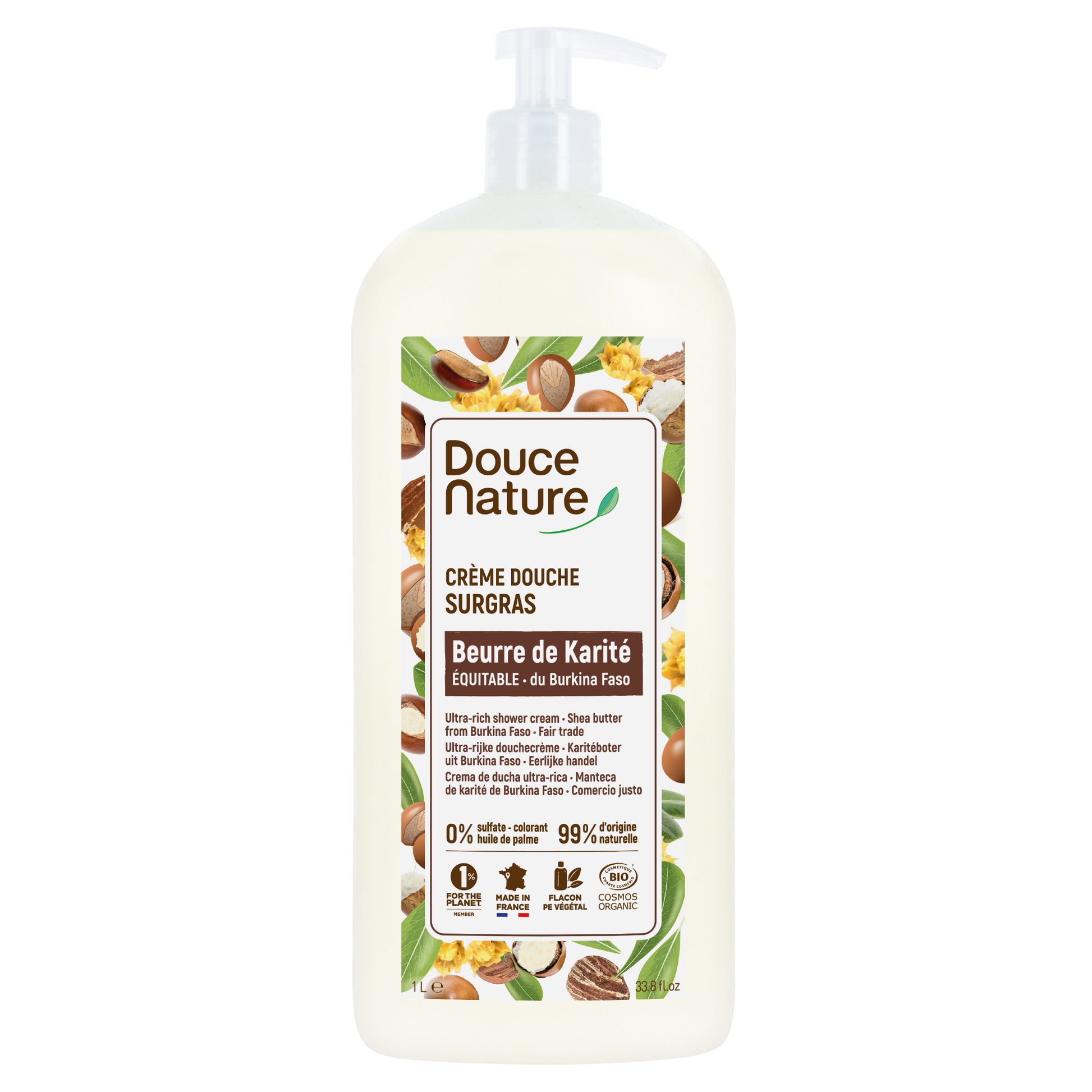 Douce Nature Douchegel sheabutter ultrarijk bio 1.00 Liter