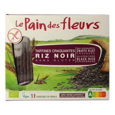 Pain Des Fleurs Krokante crackers zwarte rijst glutenvrij bio 150.00 Gram