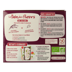 Pain Des Fleurs Krokante crackers zwarte rijst glutenvrij bio 150 Gram