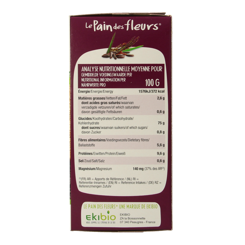 Pain Des Fleurs Zwarte rijst crackers bio 150 Gram