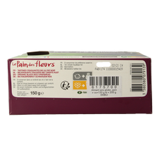 Pain Des Fleurs Krokante crackers zwarte rijst glutenvrij bio 150 Gram