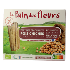 Pain Des Fleurs Krokante crackers kikkererwten glutenvrij bio 150 Gram