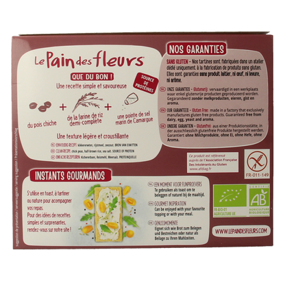 Pain Des Fleurs Krokante crackers kikkererwten glutenvrij bio 150 Gram