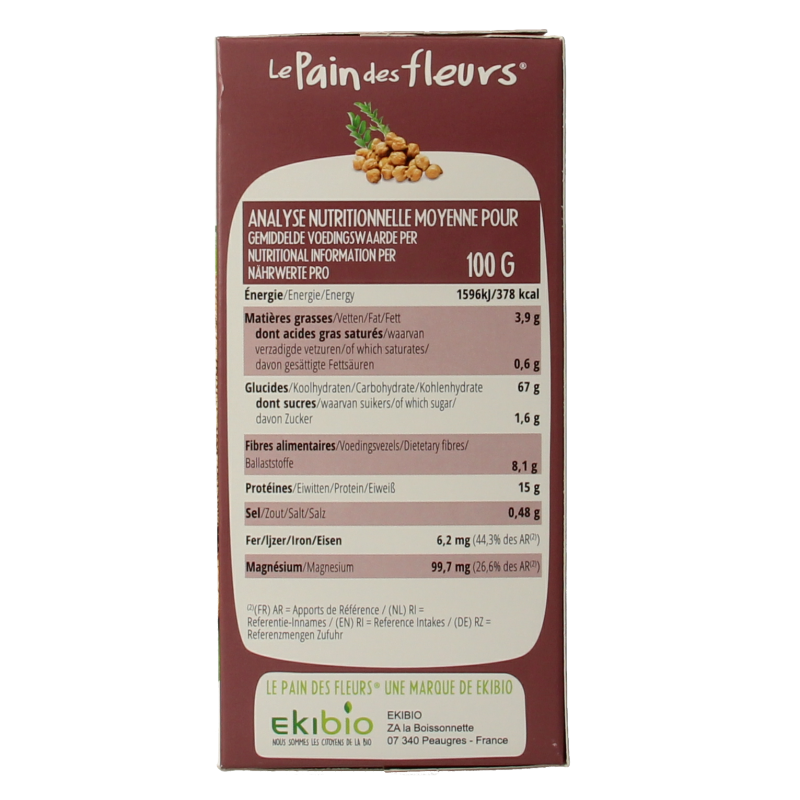 Pain Des Fleurs Kikkererwten crackers bio 150 Gram