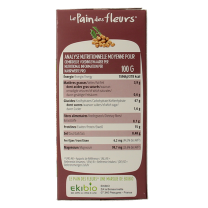 Pain Des Fleurs Krokante crackers kikkererwten glutenvrij bio 150 Gram