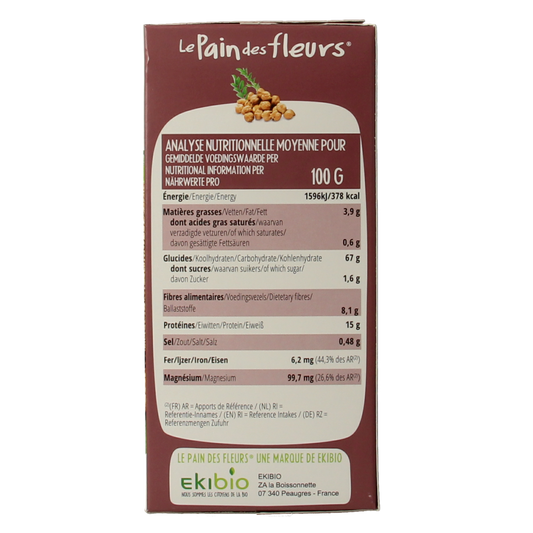 Pain Des Fleurs Krokante crackers kikkererwten glutenvrij bio 150.00 Gram