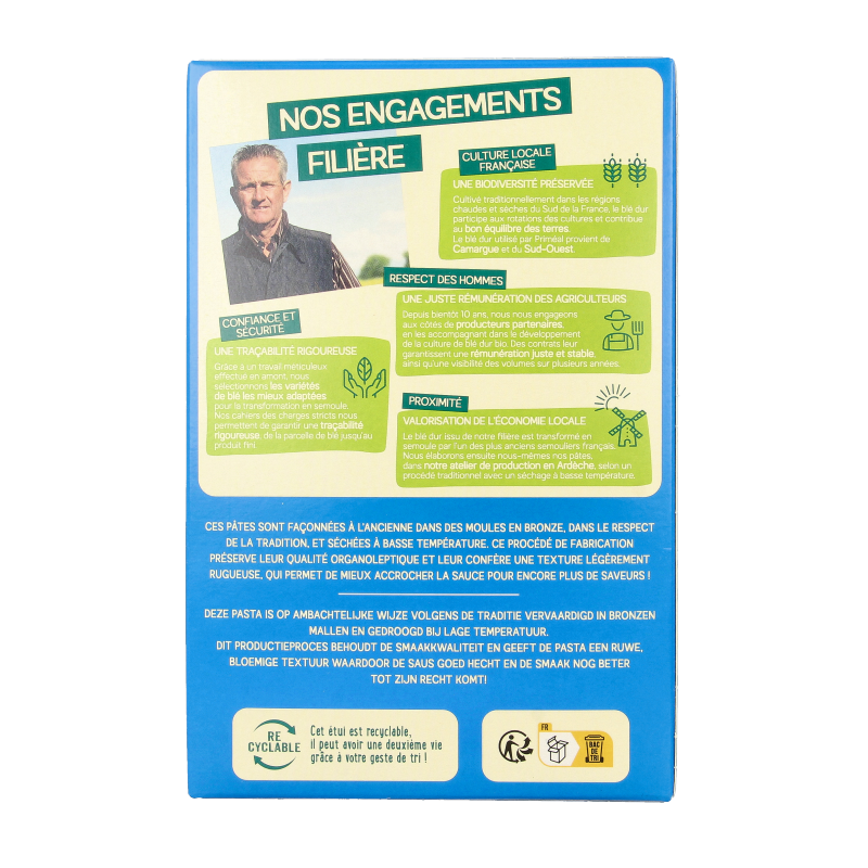 Primeal Rubanelle halfvolkoren pasta bio 400 Gram