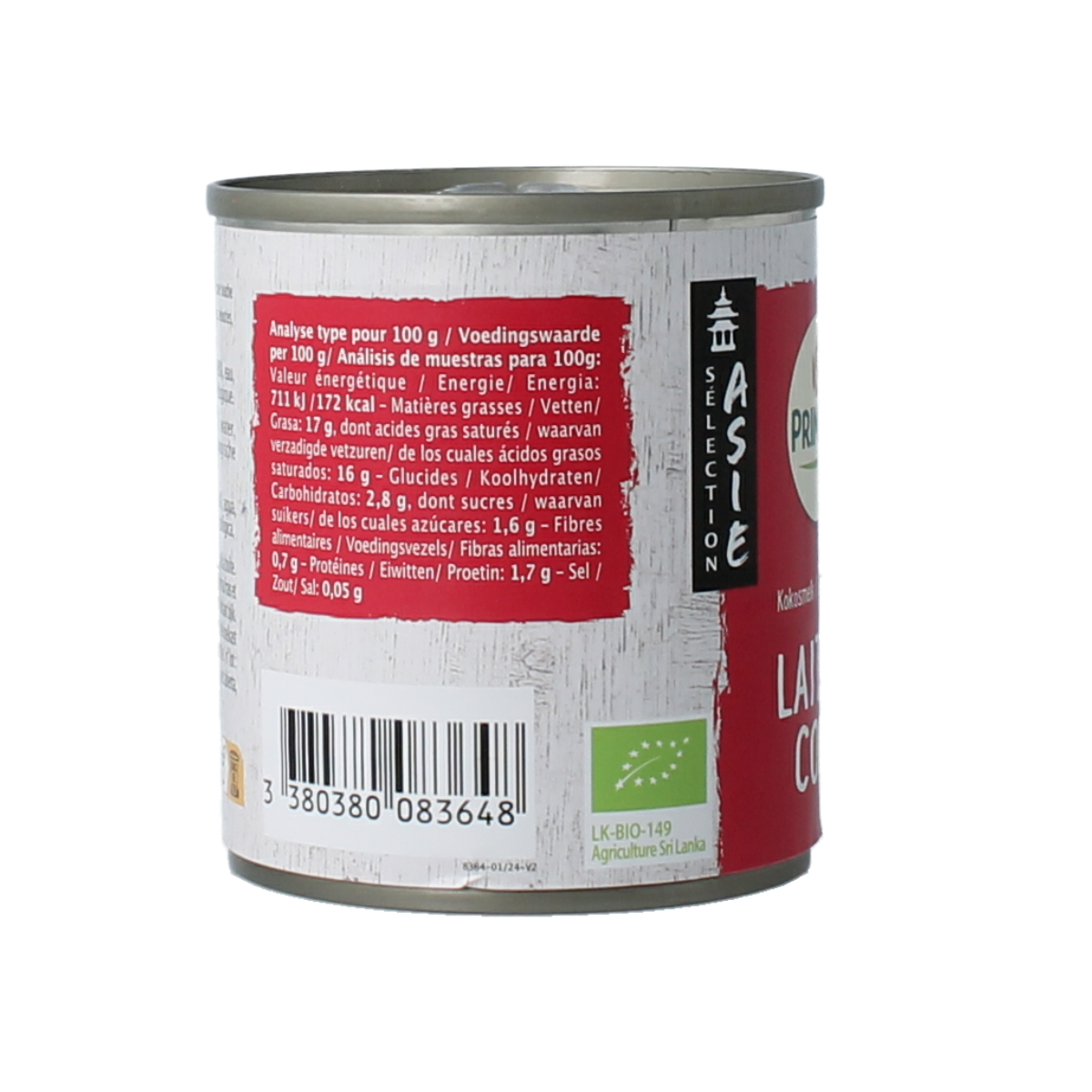 Primeal Kokosmelk bio 225.00 Milliliter