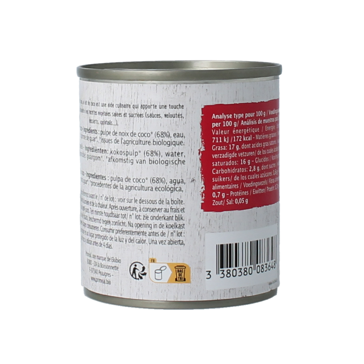 Primeal Kokosmelk bio 225.00 Milliliter