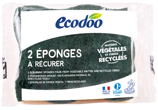 Ecodoo Schuurspons plantaardig bio 2 Stuks