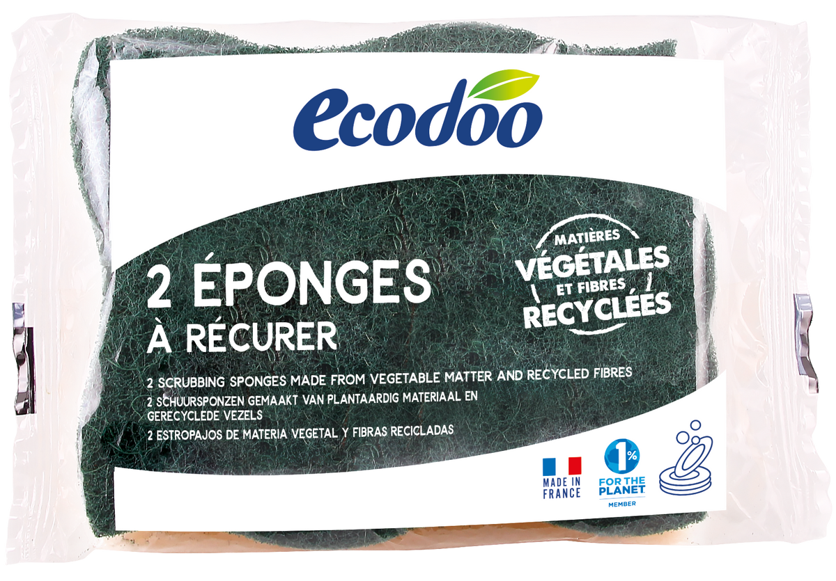 Ecodoo Schuurspons plantaardig bio 2.00 Stuks