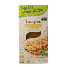 Ma Vie Sans Lasagnebladen van gele linzen glutenvrij bio 250.00 Gram