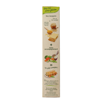 Ma Vie Sans Lasagnebladen van gele linzen glutenvrij bio 250.00 Gram