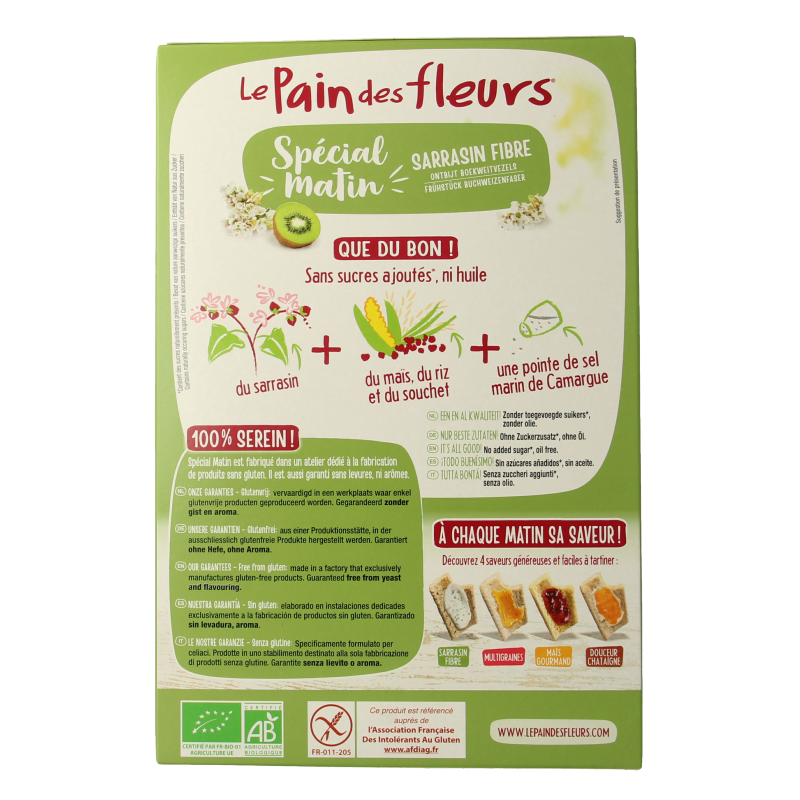 Pain Des Fleurs Special matin boekweit ontbijtcrackers bio 230 Gram