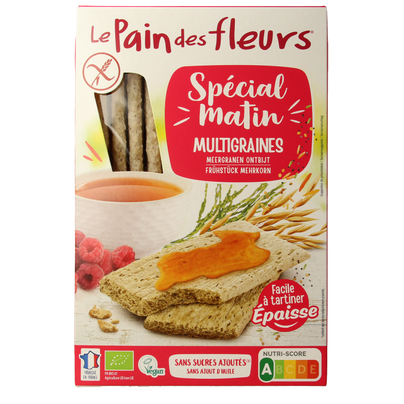 Pain Des Fleurs Special matin meergranen ontbijtcrackers bio 230 Gram
