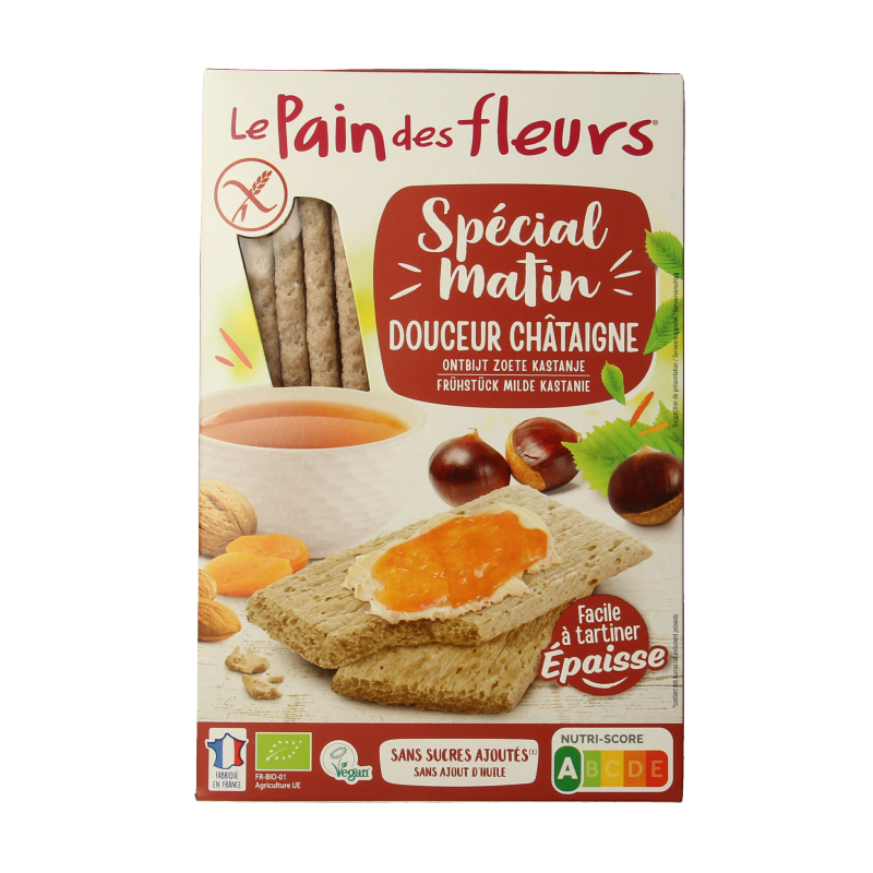 Pain Des Fleurs Special matin kastanje ontbijtcrackers bio 230 Gram