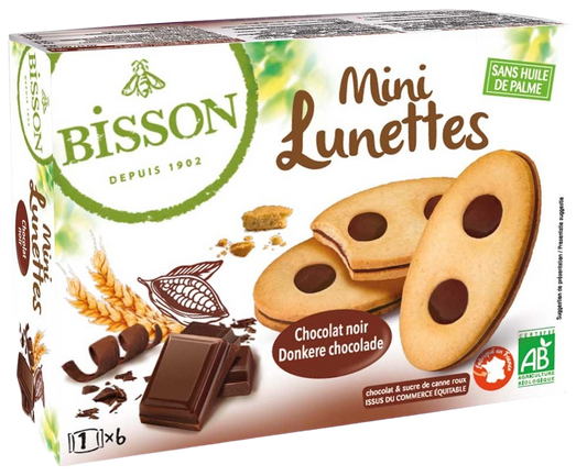 Bisson Gevulde chocoladekoekjes mini lunettes bio 175 Gram