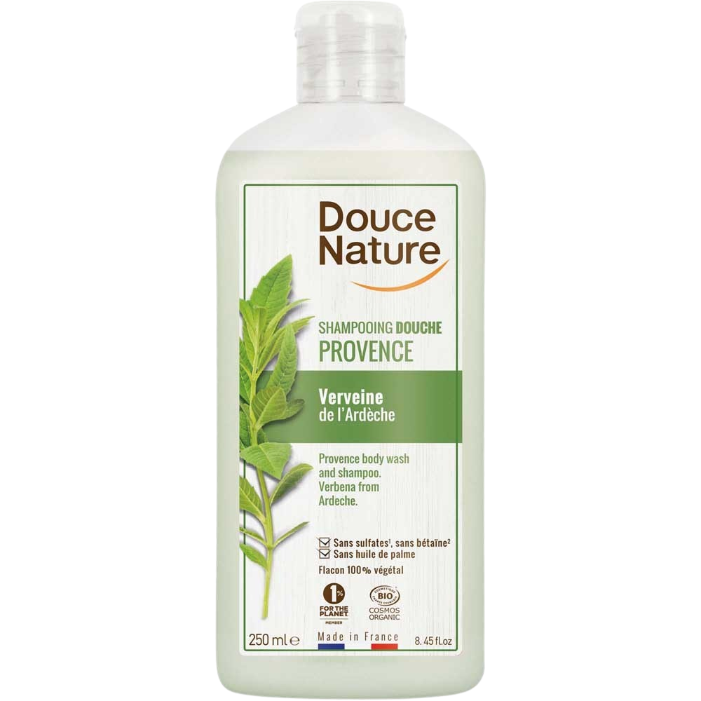 Douce Nature Douchegel & shampoo Provence verbena Ardeche  bio 250 Milliliter