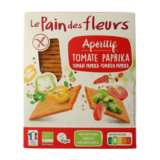 Pain Des Fleurs Aperitif crackers tomaat paprika glutenvrij bio  150 Gram