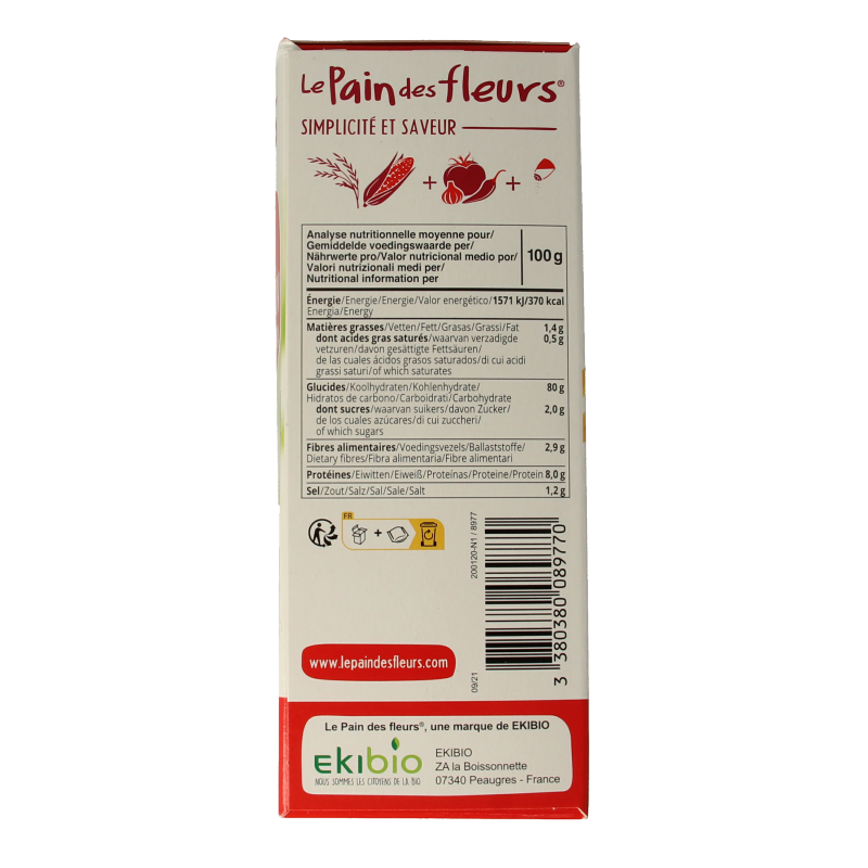 Pain Des Fleurs Aperitif crackers tomaat/paprika bio 150 Gram
