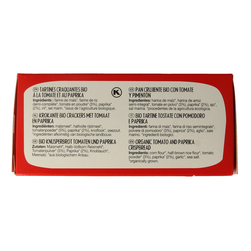 Pain Des Fleurs Aperitif crackers tomaat/paprika bio 150 Gram