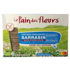 Pain Des Fleurs Krokante crackers boekweit zoutloos glutenvrij bio 300.00 Gram