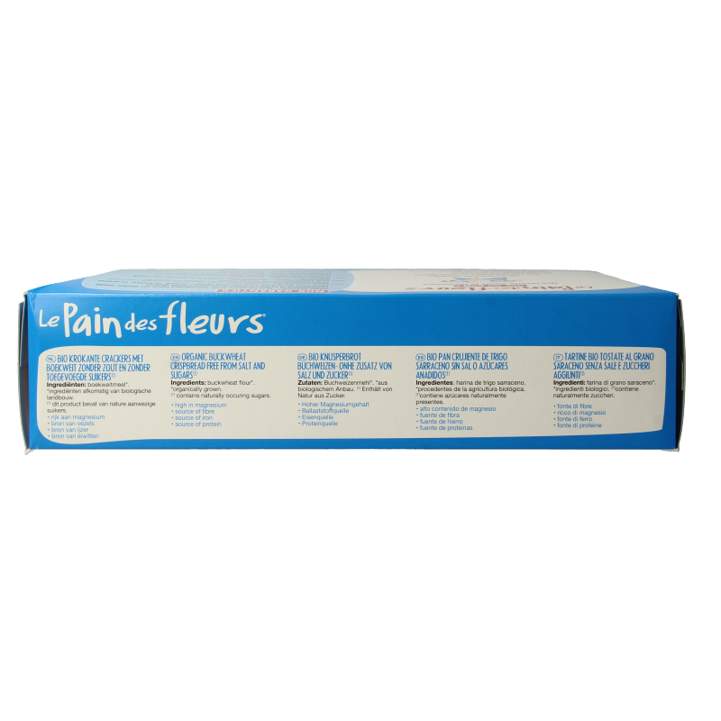Pain Des Fleurs Boekweitcrackers zonder zout bio 300 Gram