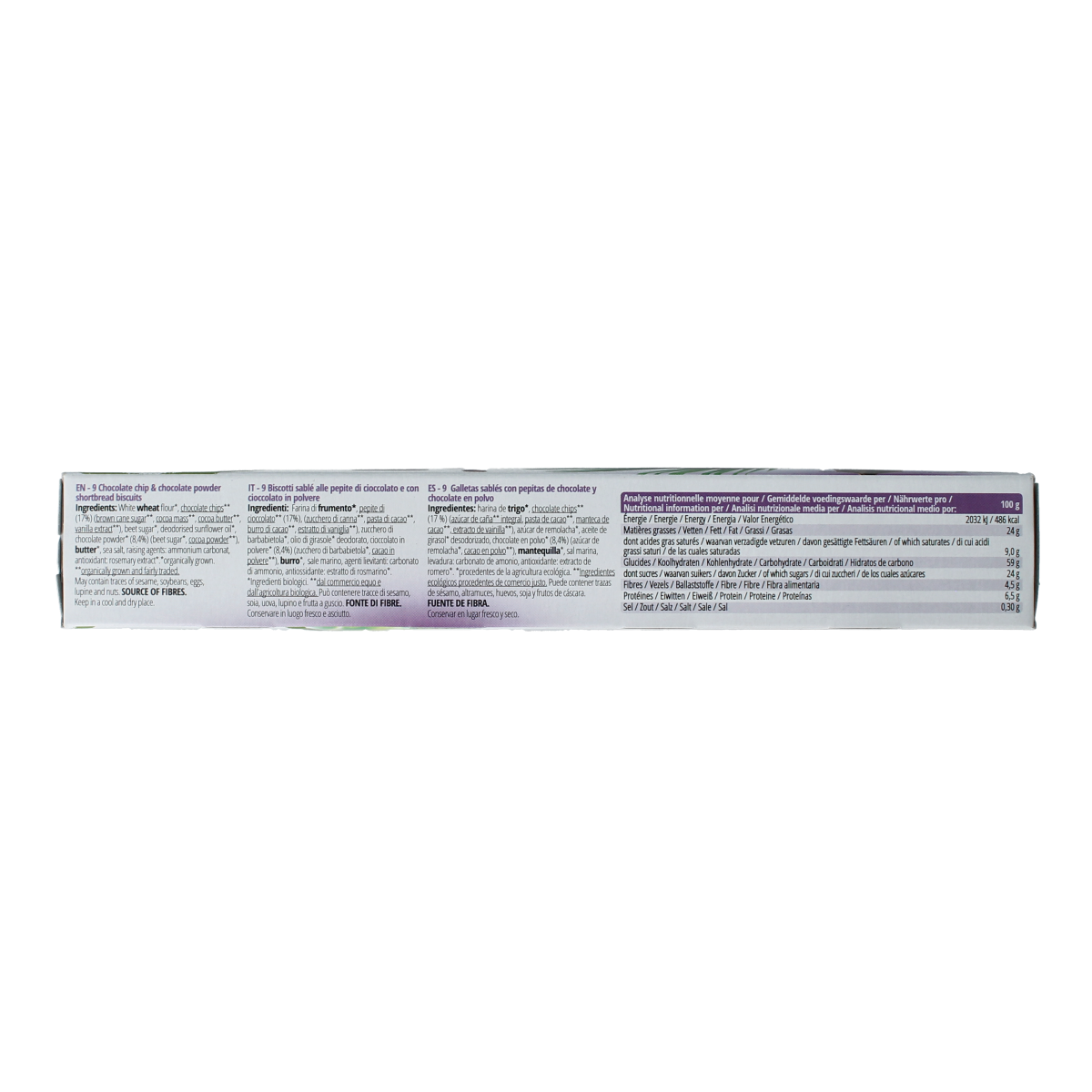 Bisson Chocolade zandkoekjes met stukjes chocola bio 150.00 Gram