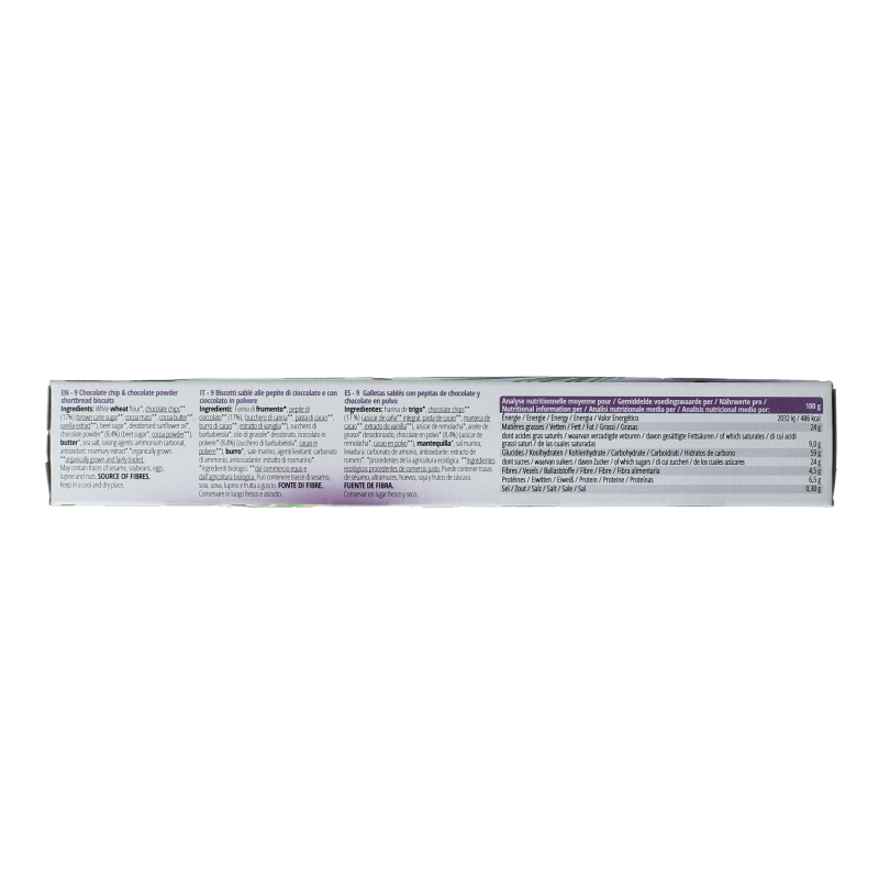 Bisson Chocolade zandkoekjes met stukjes chocola bio 150 Gram