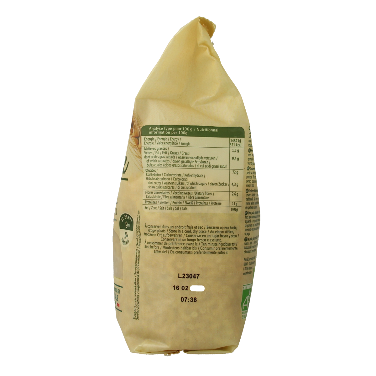 Primeal Macaroni familie bio 500.00 Gram