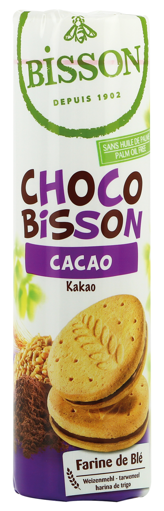 Bisson Choco cacao tarwekoekjes bio 300.00 Gram
