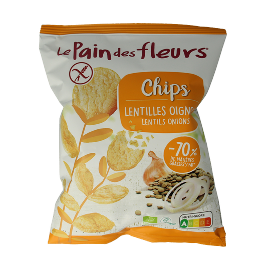Pain Des Fleurs Chips met linzen en ui bio 50 Gram