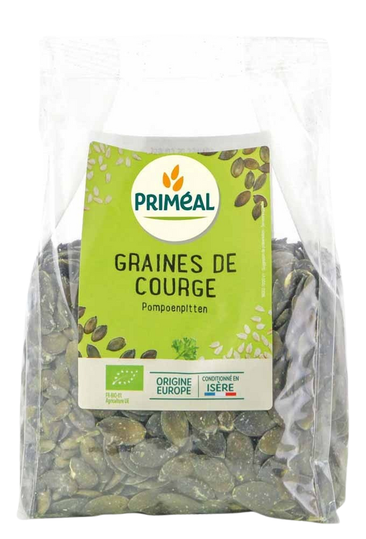 Primeal Pompoenpitten uit Europa bio 500 Gram