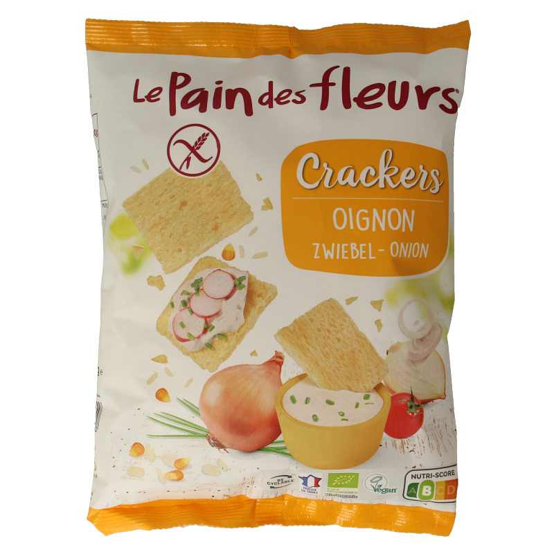 Pain Des Fleurs Salty snack uiencrackers glutenvrij bio 75 Gram