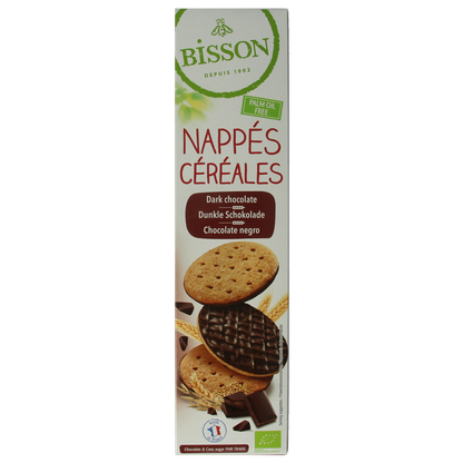 Bisson Pure chocolade frosted granenkoekjes bio 140 Gram