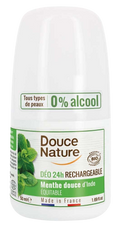 Douce Nature Deodorant roll on mint hervulbaar 50 Gram