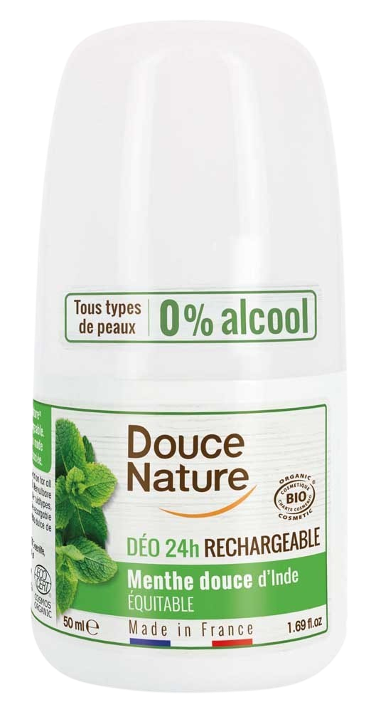 Douce Nature Deodorant roll on mint hervulbaar 50 Gram