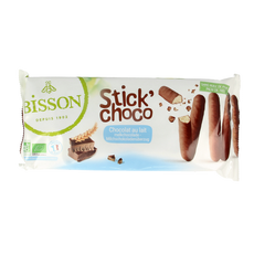 Bisson Stick choco melkchocolade bio 130 Gram