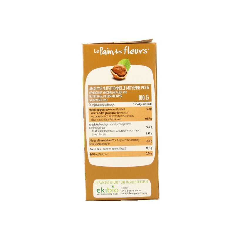 Pain Des Fleurs Krokante bio crackers met hazelnoot glutenvrij 150 Gram