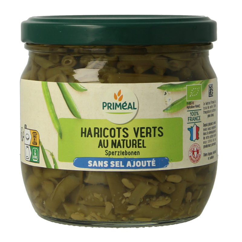 Primeal Haricot verts zonder toegevoegd zout bio 330 Gram