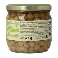 Primeal Kikkererwten zonder toegevoegd zout bio 330 Gram
