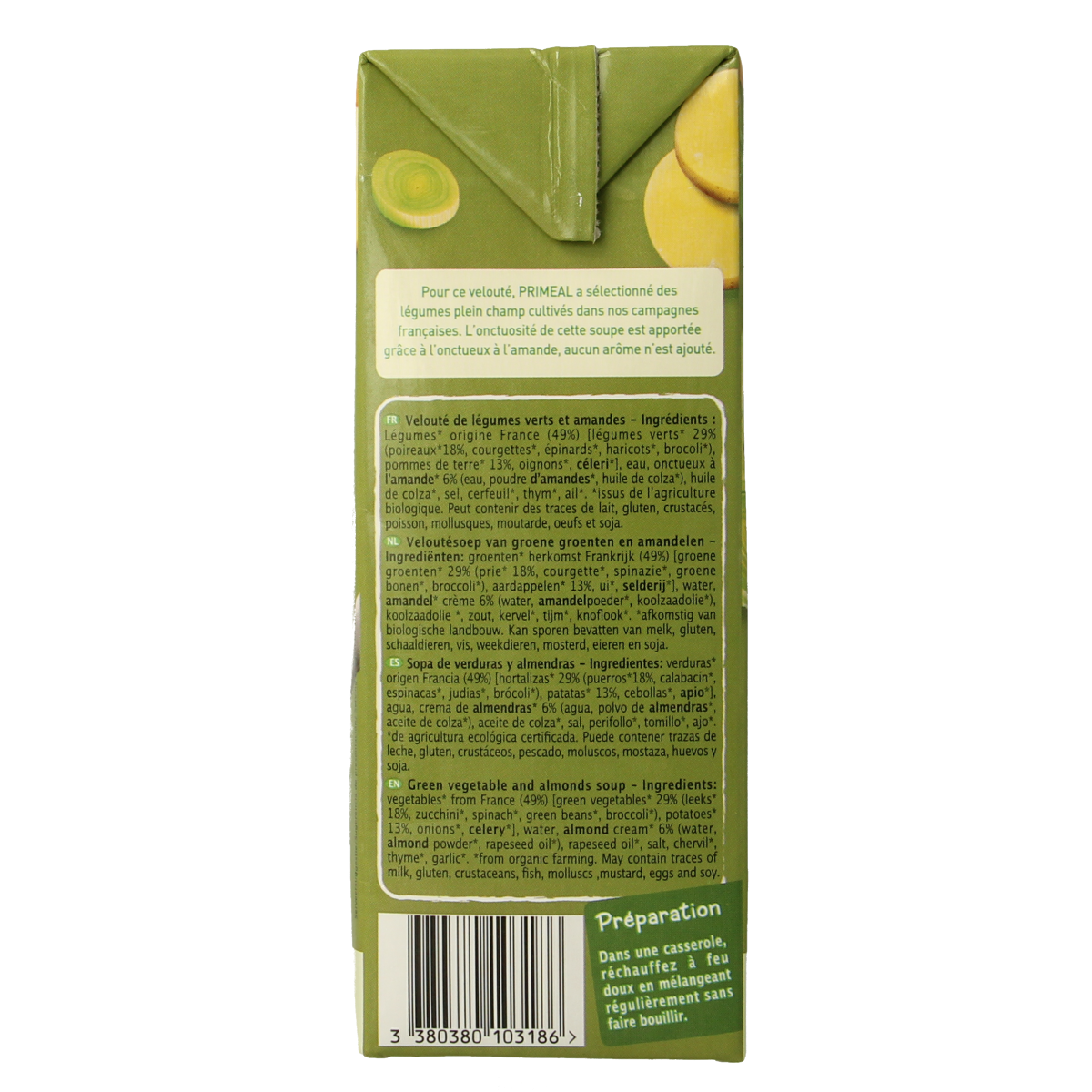 Primeal Aardappelsoep romig bio 1.00 Liter