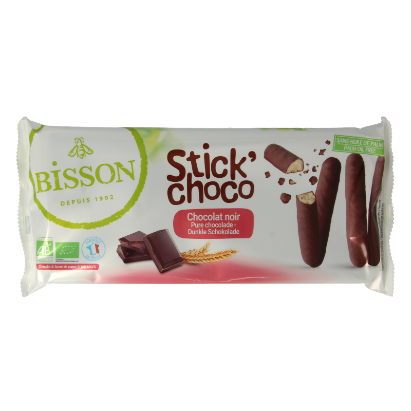 Bisson Stick choco pure chocolade bio 130 Gram