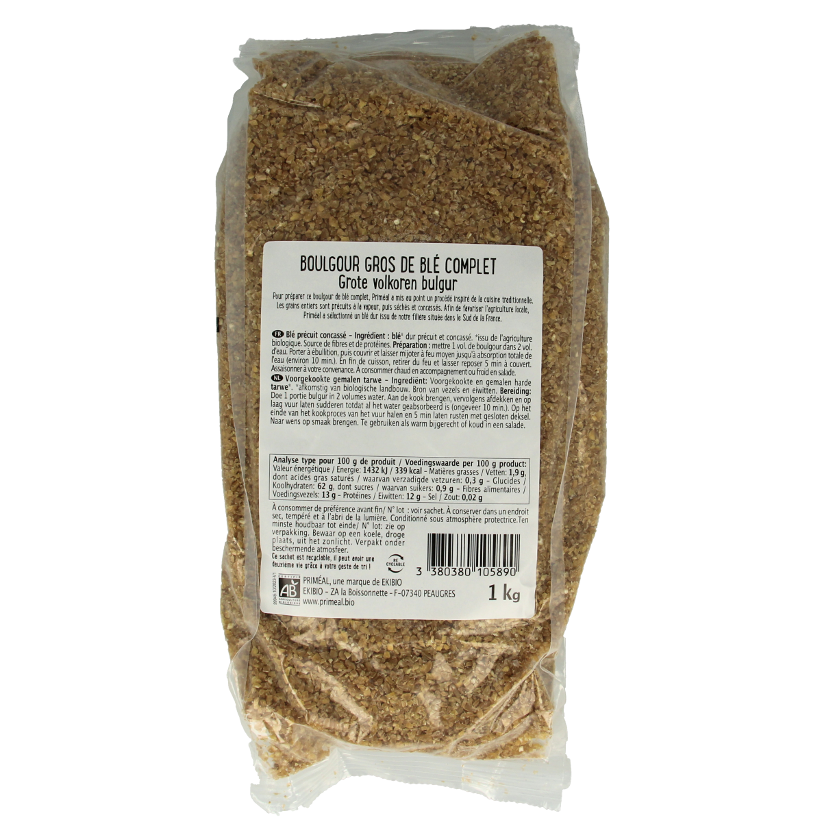 Primeal Bulgur volkoren bio 1.00 Kilogram