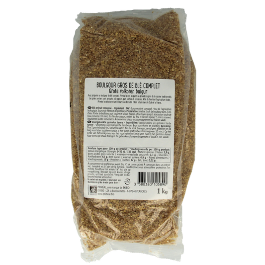Primeal Bulgur volkoren bio 1 Kilogram