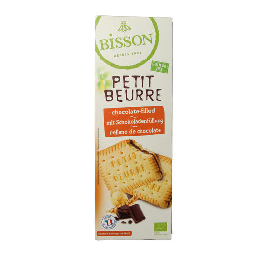 Bisson Petit beurre biscuit met chocolade bio 197.00 Gram